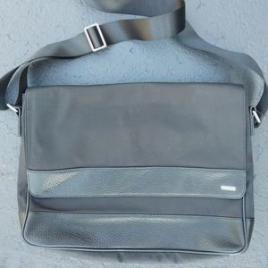 Calvin Klein Men's Leather Trim Messenger Bag